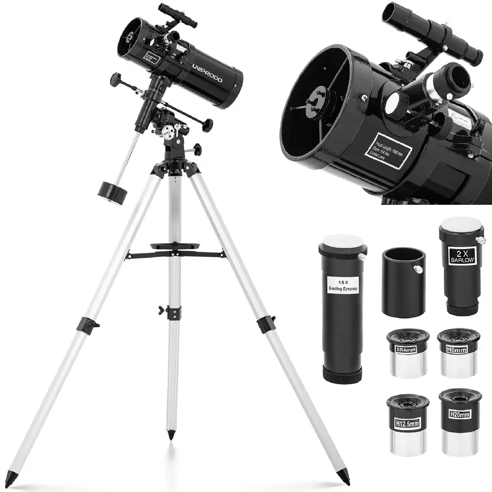 ⁨Teleskop astronomiczny Newtona Uniprodo 1000 mm śr. 114 mm⁩ w sklepie Wasserman.eu