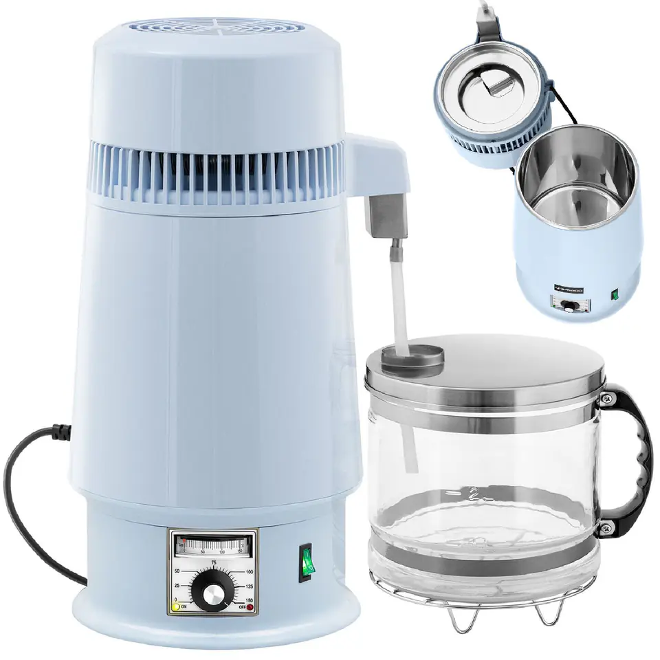 Distiller water distiller with temperature control + glass jug 4 l at Wasserman.eu