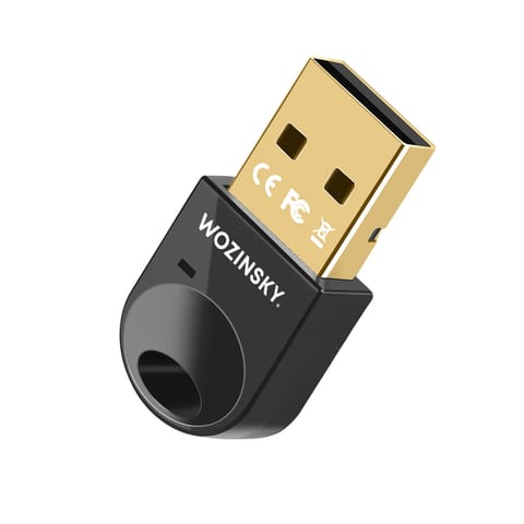 ⁨Mini adapter odbiornik nadajnik Bluetooth 5.4 USB-A do komputera - czarny⁩ w sklepie Wasserman.eu