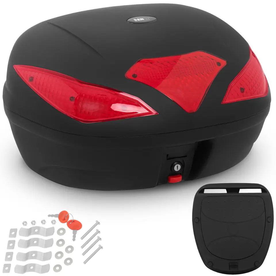 ⁨Motorcycle central trunk for 2 helmets with mounting plate 62 l⁩ at Wasserman.eu