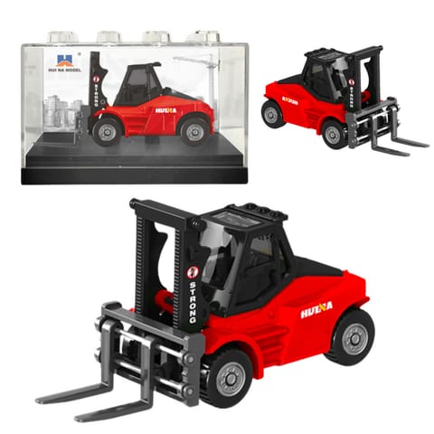 ⁨Wózek Widłowy Metalowy Model Kolekcjonerski Huina Czerwony 1:80⁩ w sklepie Wasserman.eu