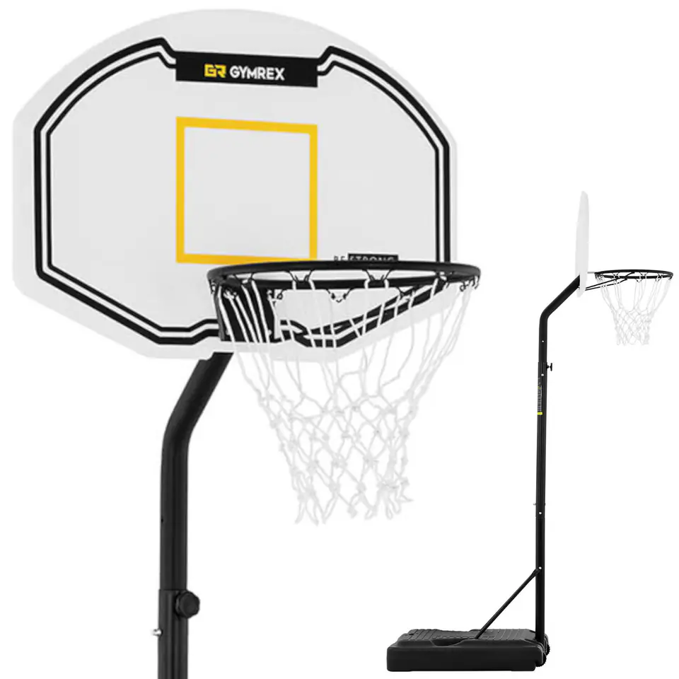 ⁨Set basketball basket mobile adjustable on a stand height 190-260 cm⁩ at Wasserman.eu