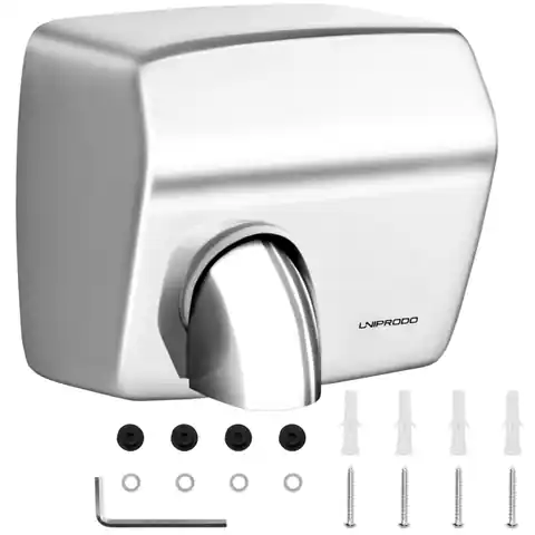 ⁨Hand Dryer Non-Contact Automatic Stainless Steel Wall Mounted 2300W⁩ at Wasserman.eu
