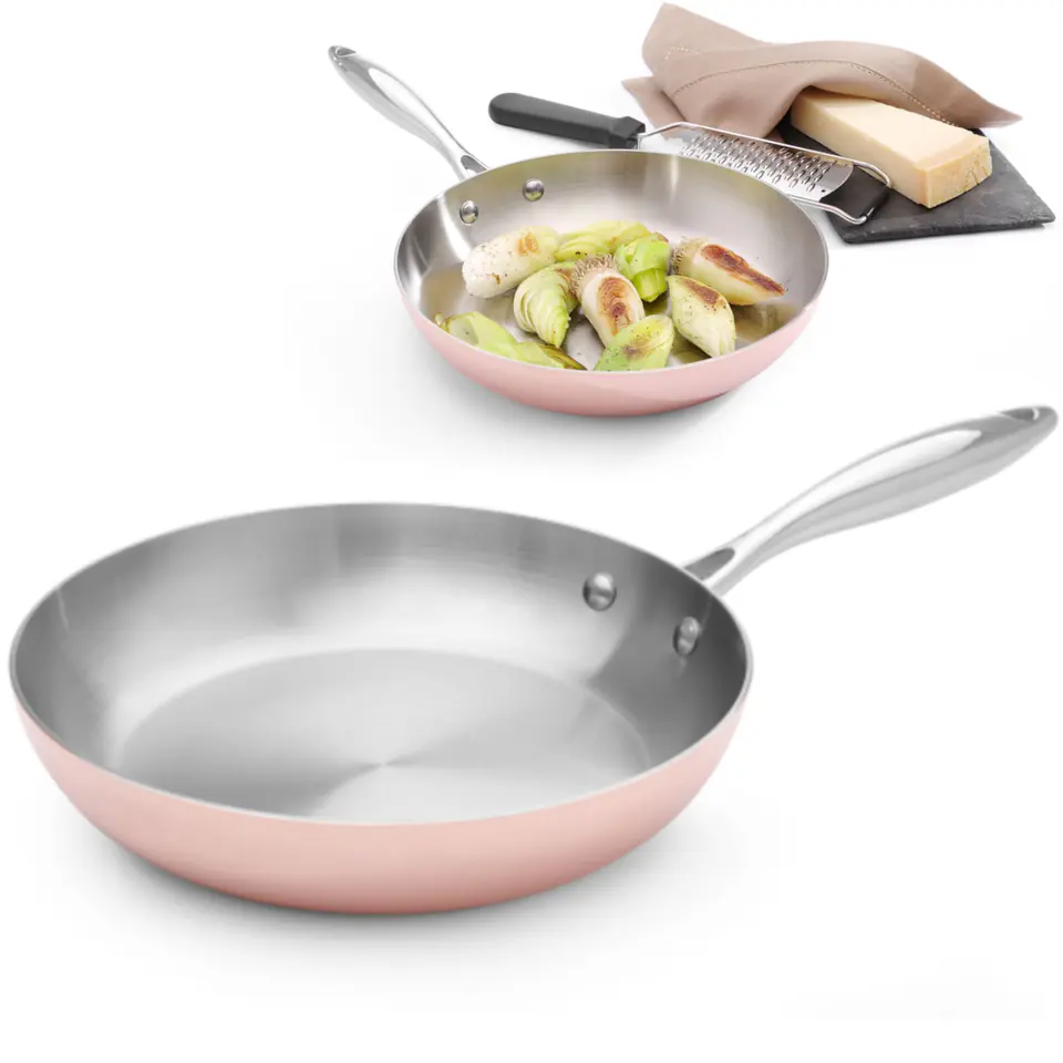 ⁨Copper frying pan Induction 240 x 50 mm - Hendi 607060⁩ at Wasserman.eu