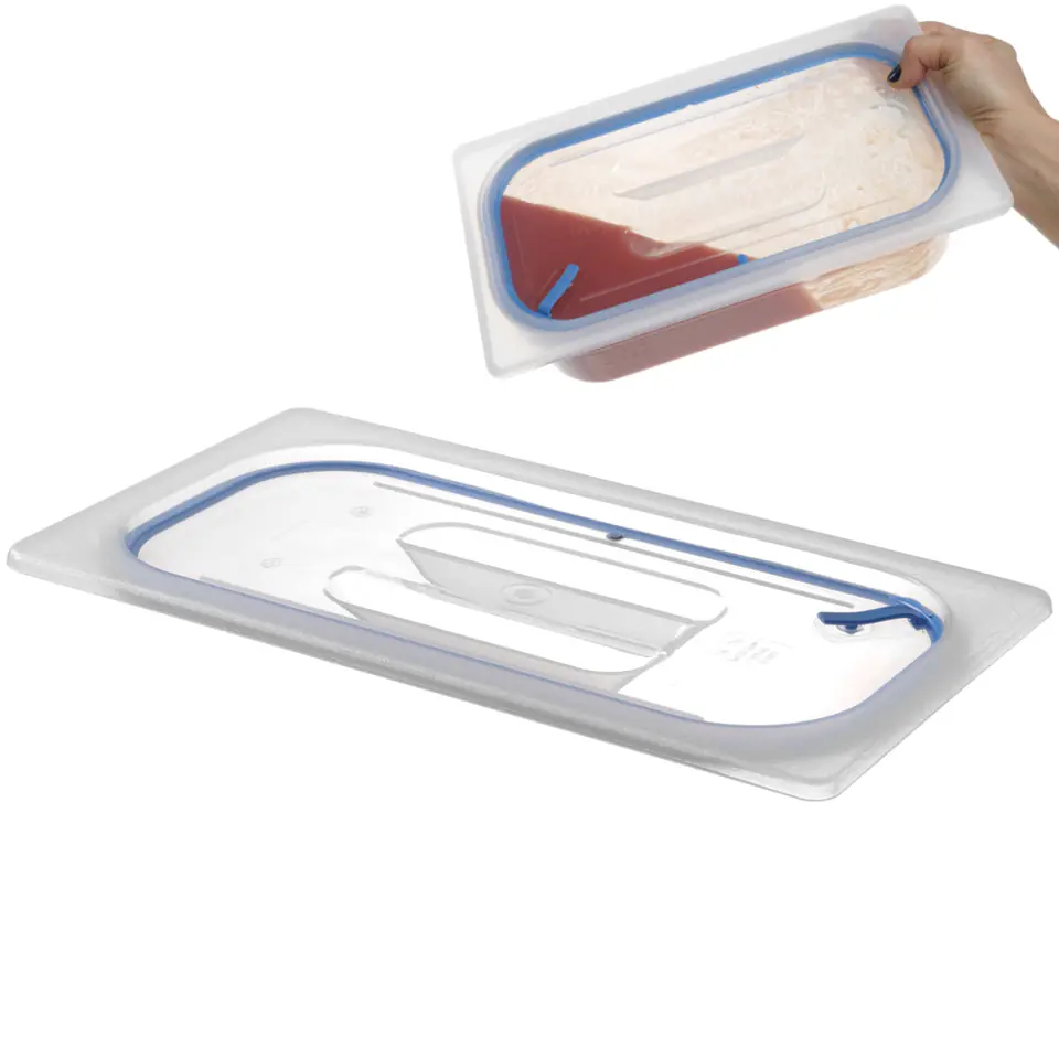 ⁨Lid with silicone seal for GN 1/4 containers - Hendi 881835⁩ at Wasserman.eu