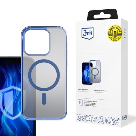⁨Etui na Apple iPhone 14 Pro 3mk Frosty MagCase Blue⁩ w sklepie Wasserman.eu