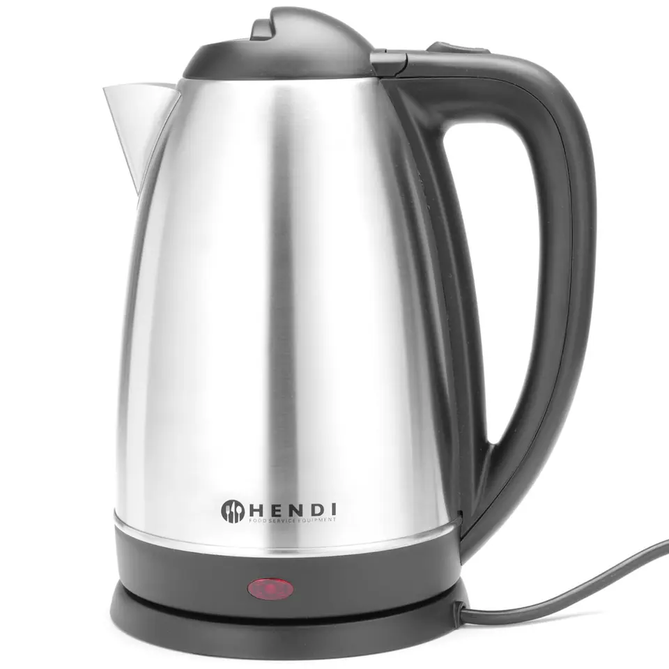 ⁨Stainless steel cordless steel electric kettle 2.5 L - Hendi 209936⁩ at Wasserman.eu