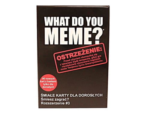 ⁨Gra What Do You Meme? Extra paka No 3 śmiałe karty dla dorosłych⁩ w sklepie Wasserman.eu