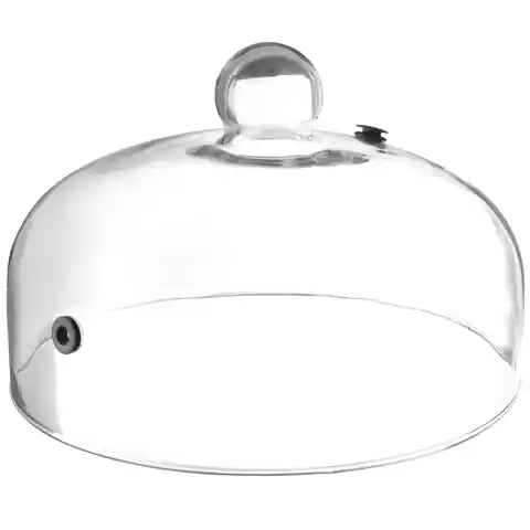 ⁨Glass dome wide for smoking food on a plate with a hole diameter. 260 mm - Hendi 199664⁩ at Wasserman.eu