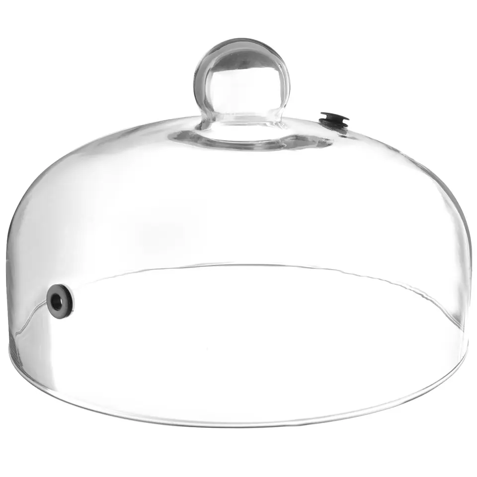 ⁨Glass dome wide for smoking food on a plate with a hole diameter. 260 mm - Hendi 199664⁩ at Wasserman.eu