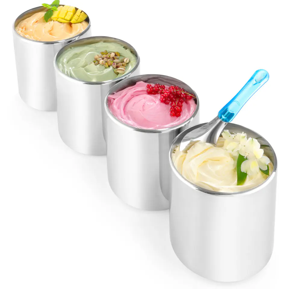 ⁨Cuvette ice cream container made of steel round dia. 200 mm 6.7 L - Hendi 807002⁩ at Wasserman.eu