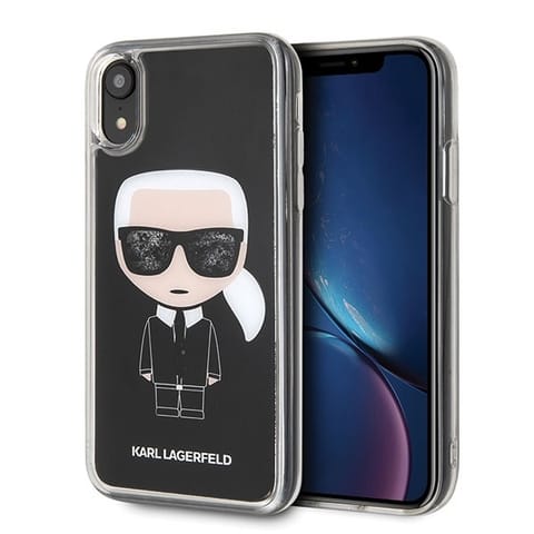 ⁨Karl Lagerfeld KLHCI61ICGBK iPhone Xrczarny/black Iconic Glitter⁩ w sklepie Wasserman.eu