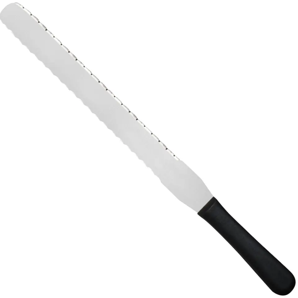 ⁨Confectionery knife for dough serrated from 2 sides 300 mm Creme - Hendi 840993⁩ at Wasserman.eu