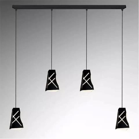 ⁨Modern Design No.1 CL4 Żyrandol (Barwa światła delikatnie ciepła, Kolor Czarny, Możliwość ściemniania tak)⁩ w sklepie Wasserman.eu