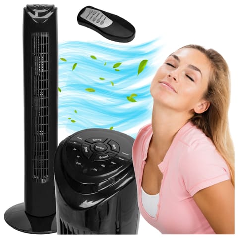 ⁨Wentylator kolumnowy CALID czarny⁩ w sklepie Wasserman.eu