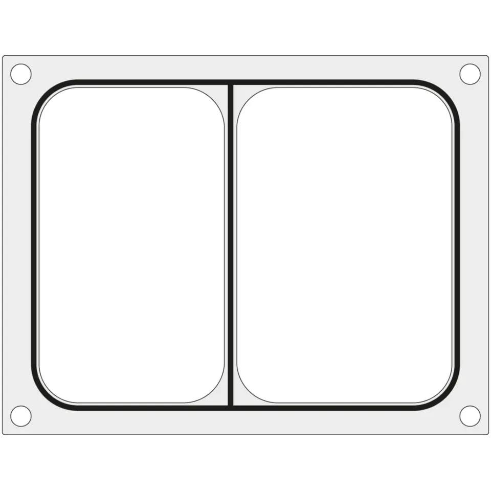 ⁨Matrix mould for BOKAMA welding machines for bipartite tray 227x178 mm - Hendi 805893⁩ at Wasserman.eu