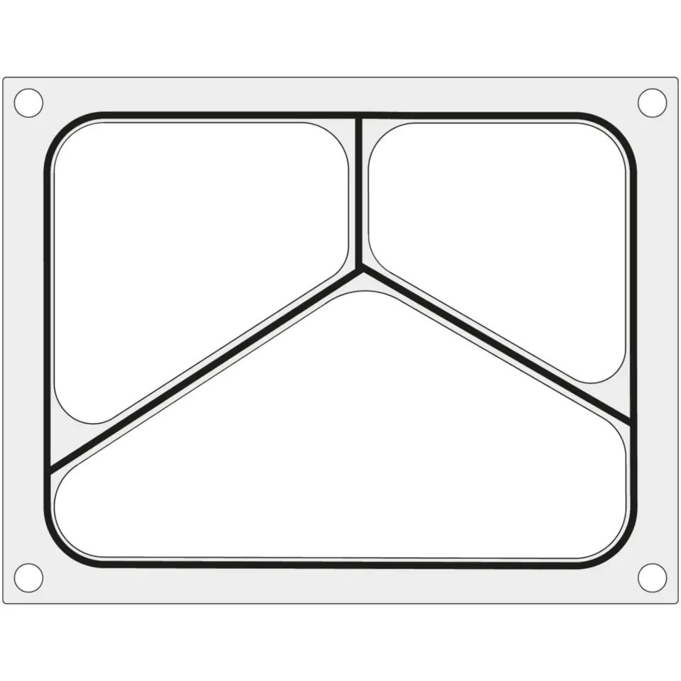 ⁨Matryca forma do zgrzewarki CAS CDS-01 na tackę trójdzielną 227x178 mm - Hendi 805404⁩ w sklepie Wasserman.eu