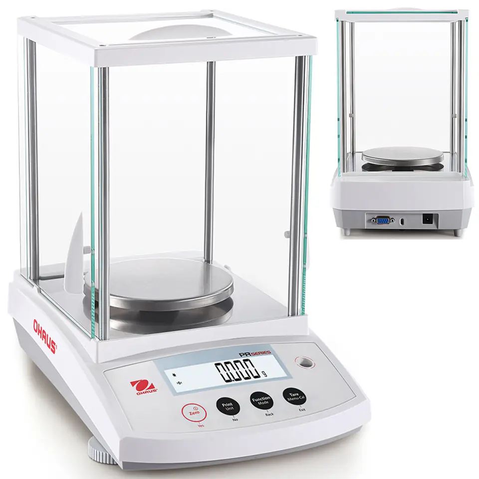 Analytical Laboratory Balance with M Verification Precision LCD PR 120g / 0.1mg - OHAUS PR124M at Wasserman.eu
