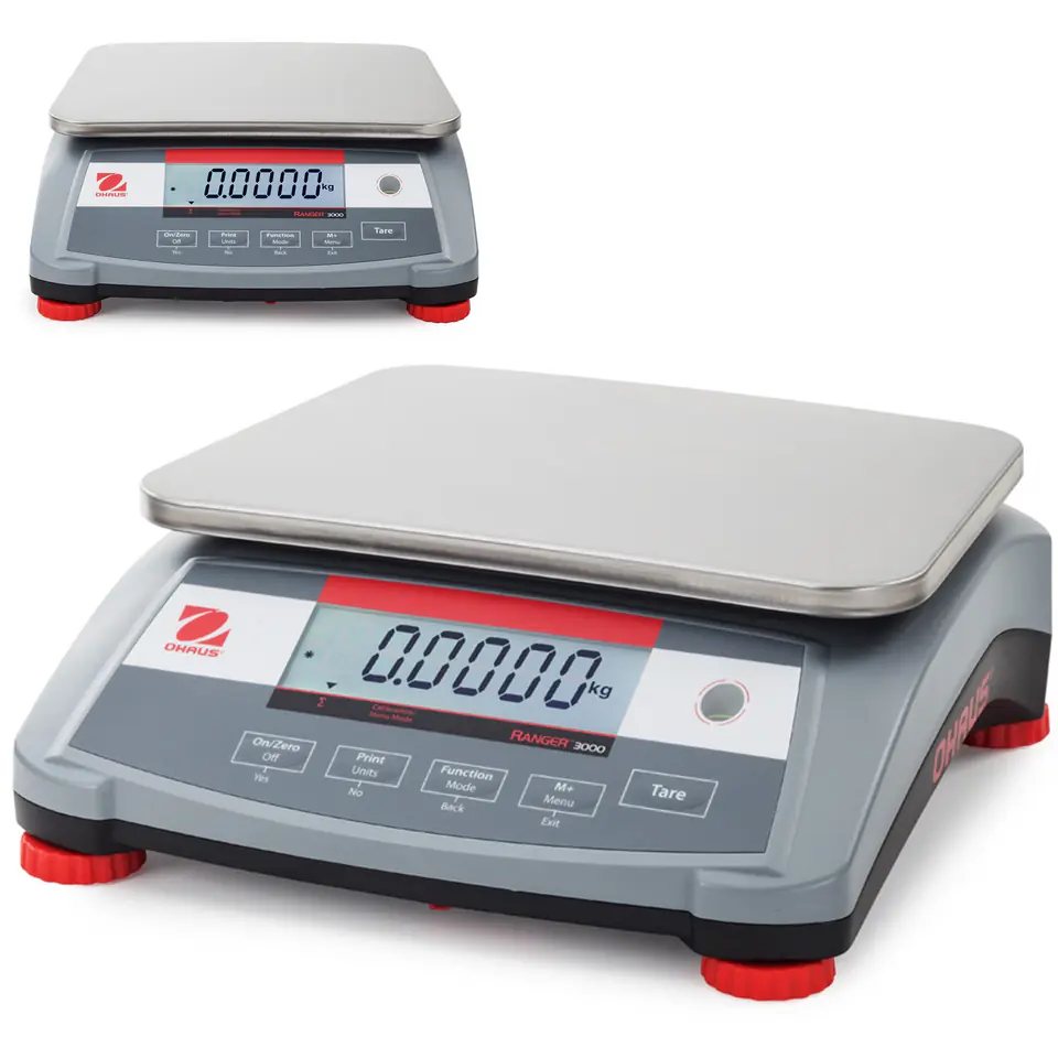 ⁨Professional Industrial Bench Scale with RANGER 3000 Battery 15kg / 0.5g - OHAUS R31P15⁩ at Wasserman.eu