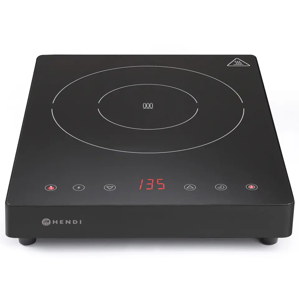 ⁨Portable induction cooker with touch panel 1 heating field Black Line avg. 23 cm 2000 W - Hendi 239391⁩ at Wasserman.eu