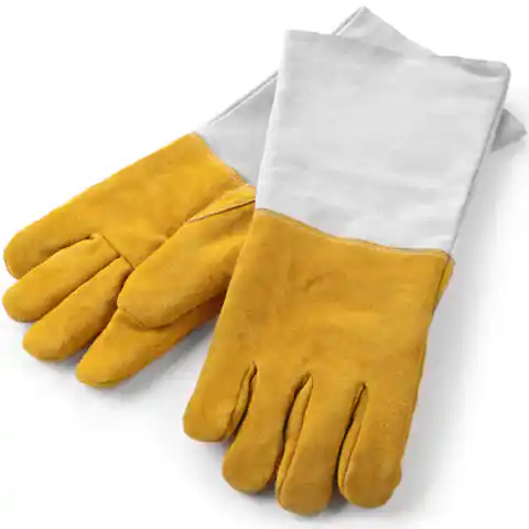 ⁨Rękawice kuchenne ochronne termiczne ze skóry - Hendi 556689⁩ w sklepie Wasserman.eu