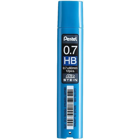 ⁨Grafity do ołówków Pentel Ain Stein 0.7mm HB (12)⁩ w sklepie Wasserman.eu