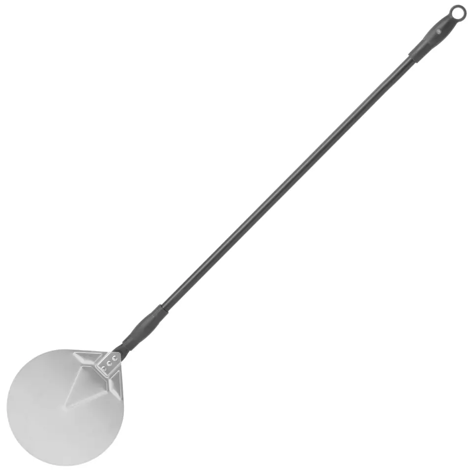 ⁨Pizza shovel with movable handle round stainless steel dia. 230 mm L 1200 mm - Hendi 617182⁩ at Wasserman.eu
