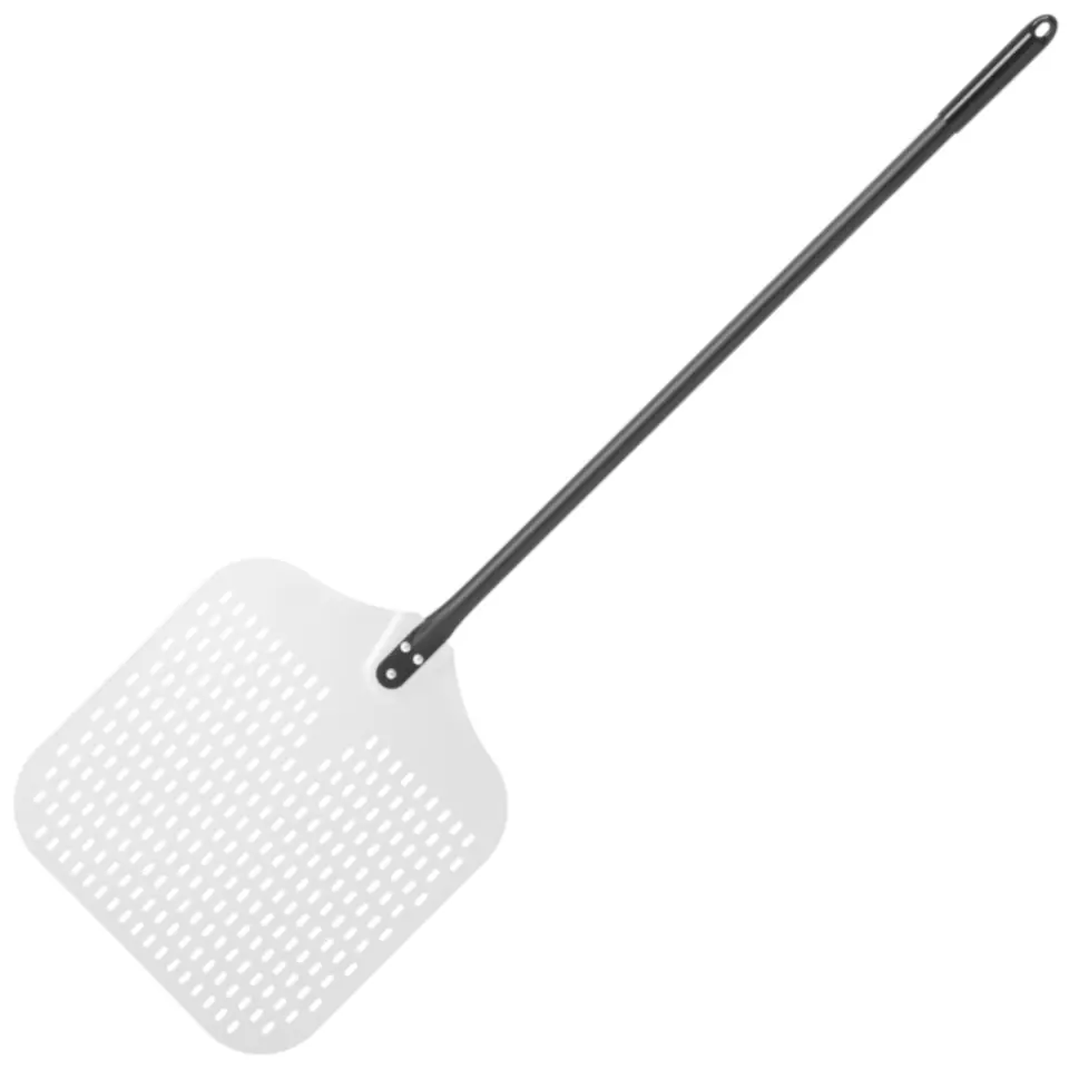 ⁨Shovel tray for pulling pizza from the oven square aluminum perforated 405 x 1320 mm - Hendi 617144⁩ at Wasserman.eu