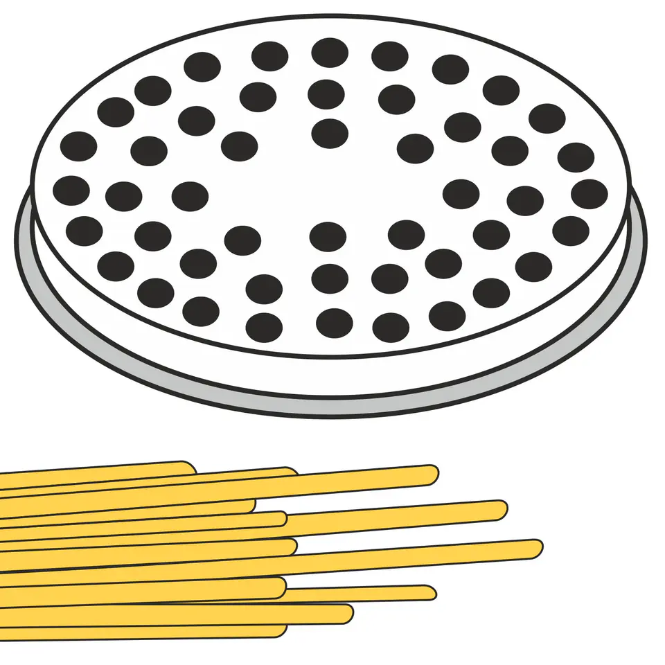 ⁨Tip of BIGOLI pasta strainer thick threads 22 holes diam. 3mm MPF2.5/4 - Hendi 229347⁩ at Wasserman.eu