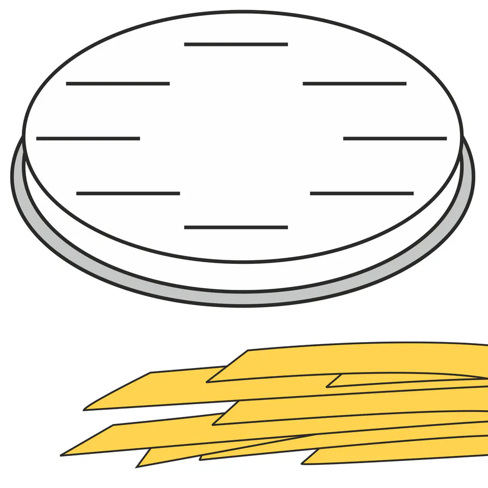 ⁨Końcówka do wyrobu makaronu FETTUCCINE płaskie wstążki 16 otworów 8x1 mm MPF2.5/4 - Hendi 229354⁩ w sklepie Wasserman.eu