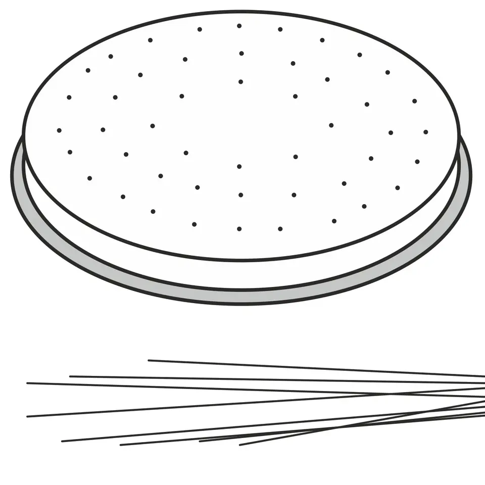 ⁨Końcówka do wyrobu makaronu CAPELLI D'ANGELO anielskie włosy 22 otwory śr. 1 mm MPF2.5/4 - Hendi 229408⁩ w sklepie Wasserman.eu