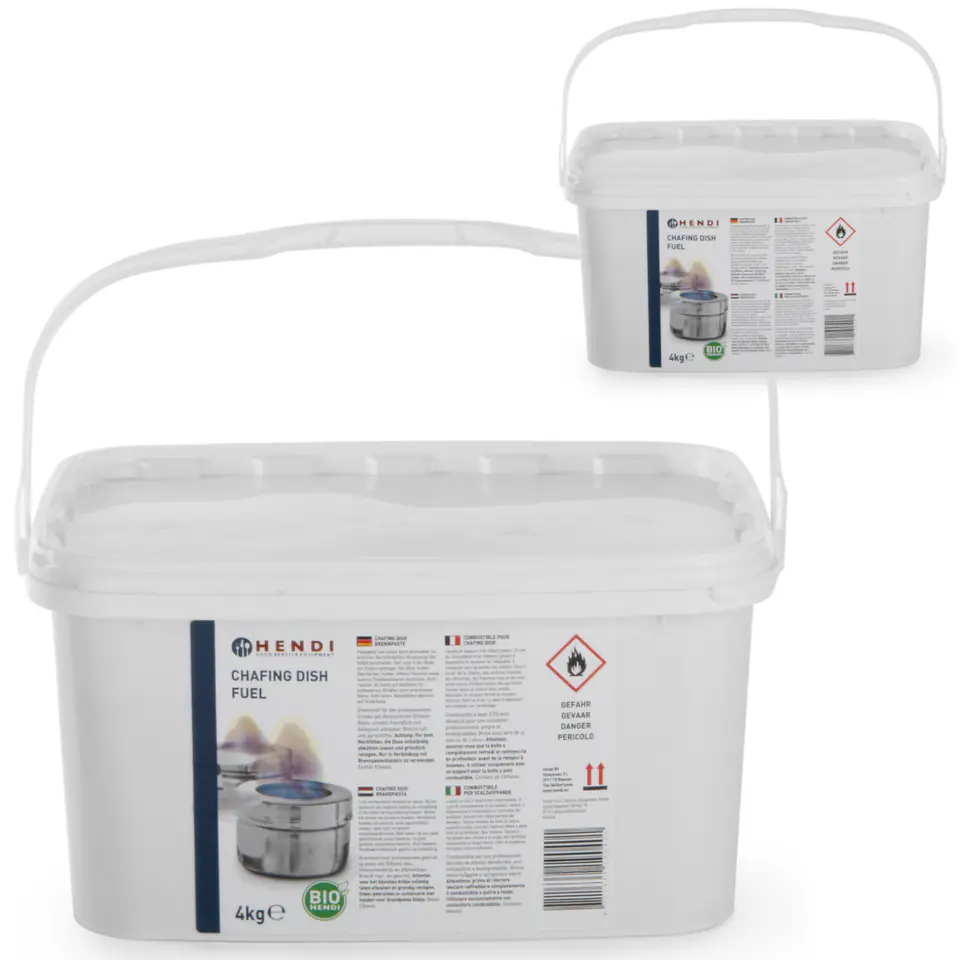 ⁨Ethanol paste for food heaters - set 2 x 4 kg - Hendi 190029⁩ at Wasserman.eu