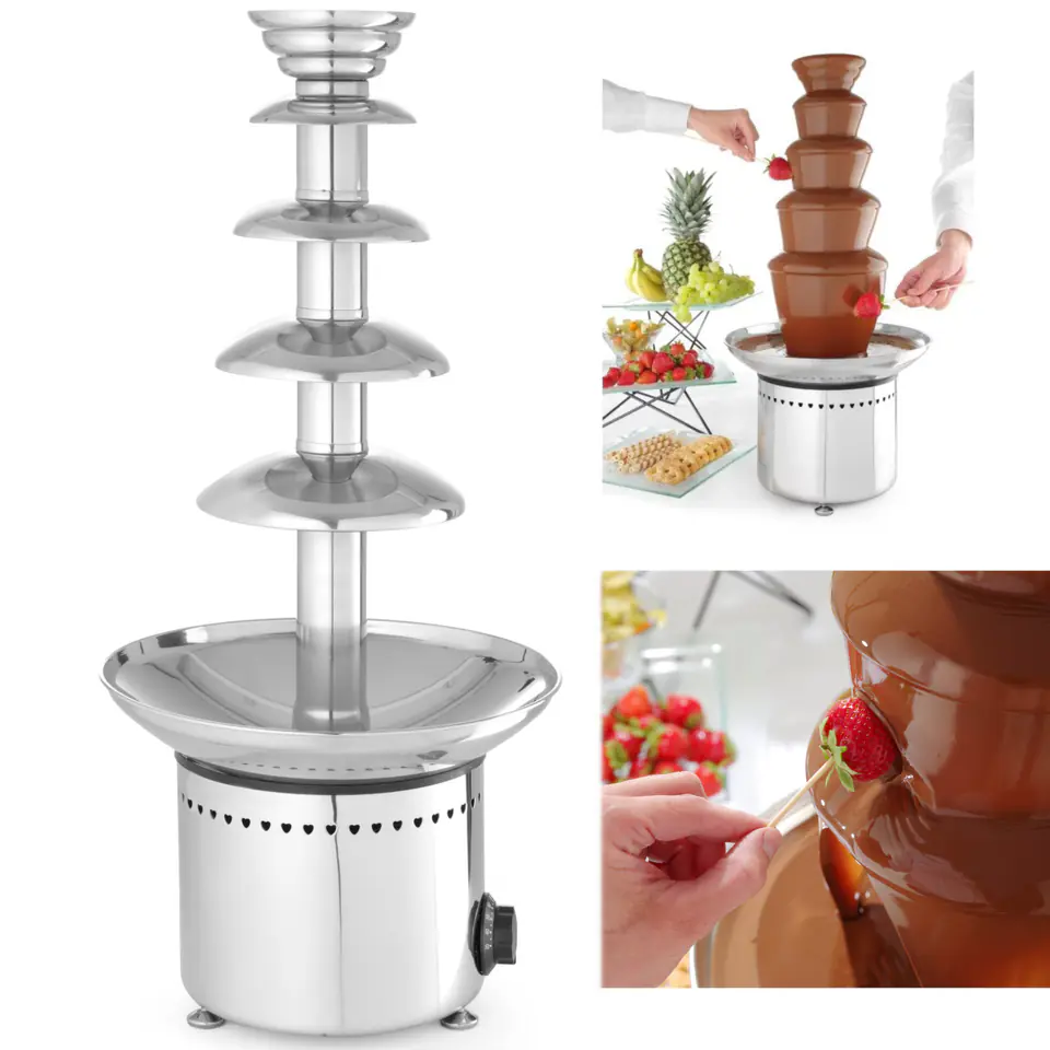 ⁨Fondue Chocolate Fountain 5 Levels Steel 265 W - Hendi 274156⁩ at Wasserman.eu