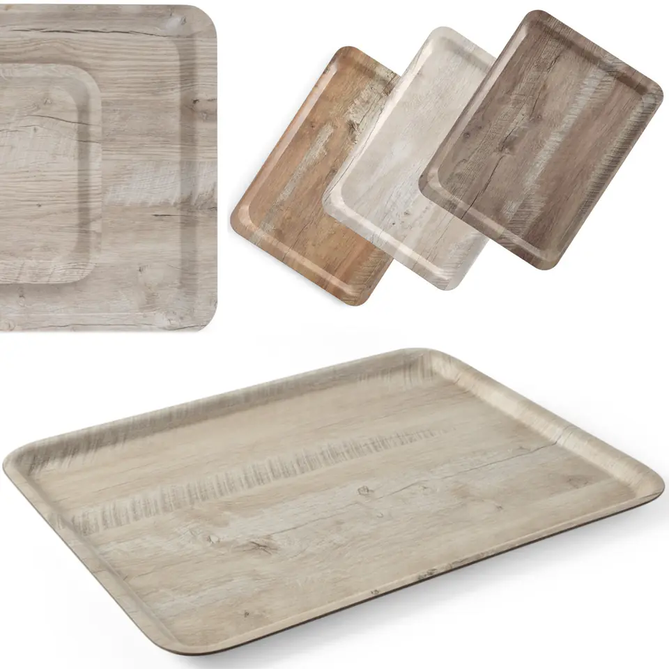 ⁨Taca do serwowania laminowana jasne drewno 430 x 330 mm - Hendi 508862⁩ w sklepie Wasserman.eu