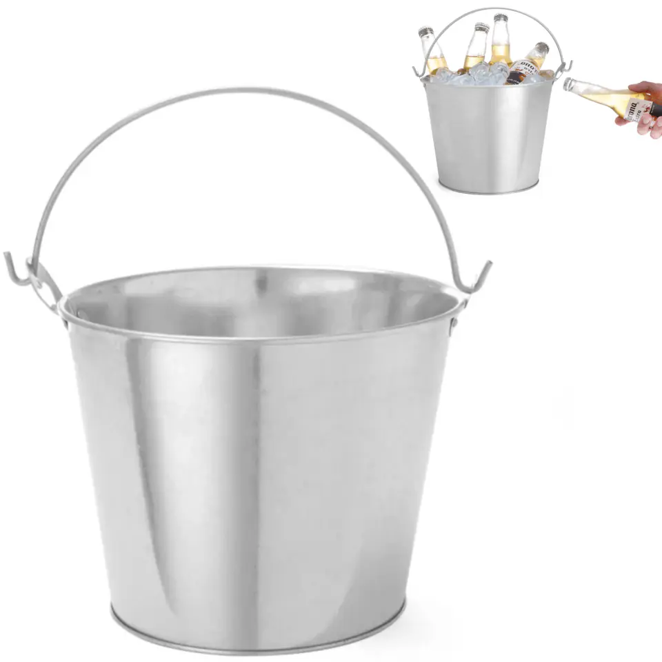 ⁨Beer beverage ice bucket with bottle opener medium. 230 x 180 mm - Hendi 516751⁩ at Wasserman.eu