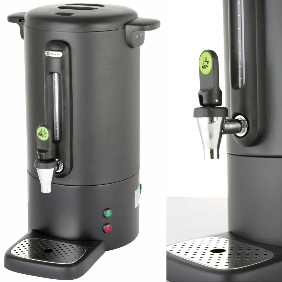 ⁨Coffee percooler with non-dripping tap black Concept Line 7 l - Hendi 211472⁩ at Wasserman.eu