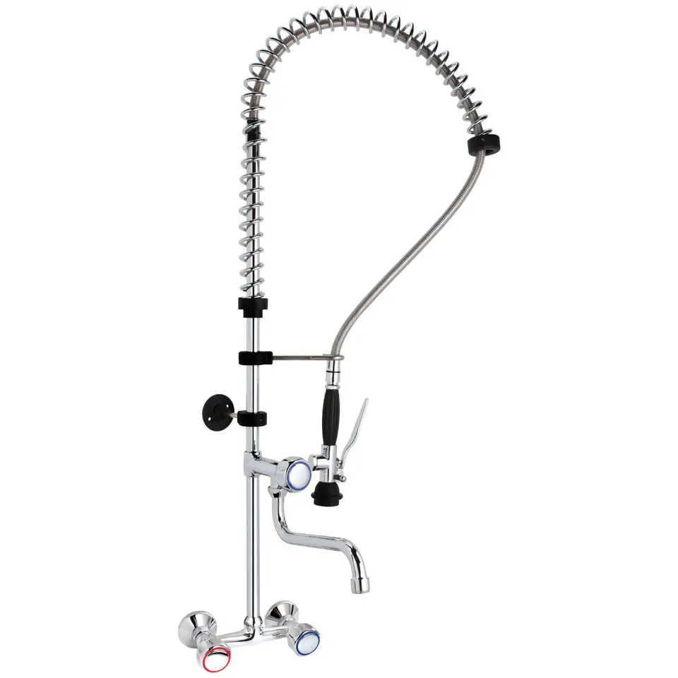 Bateria kuchenna z wylewką i prysznicem do montażu na ścianę wys. 101 cm - Hendi 810293 w sklepie Wasserman.eu