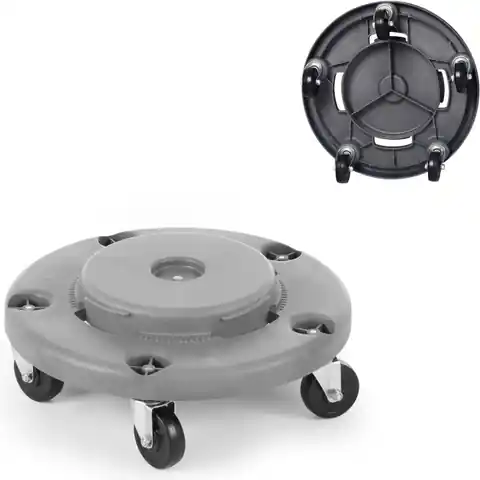 ⁨Trolley base on wheels for container of round garbage can diameter. 50 cm - Hendi 691441⁩ at Wasserman.eu