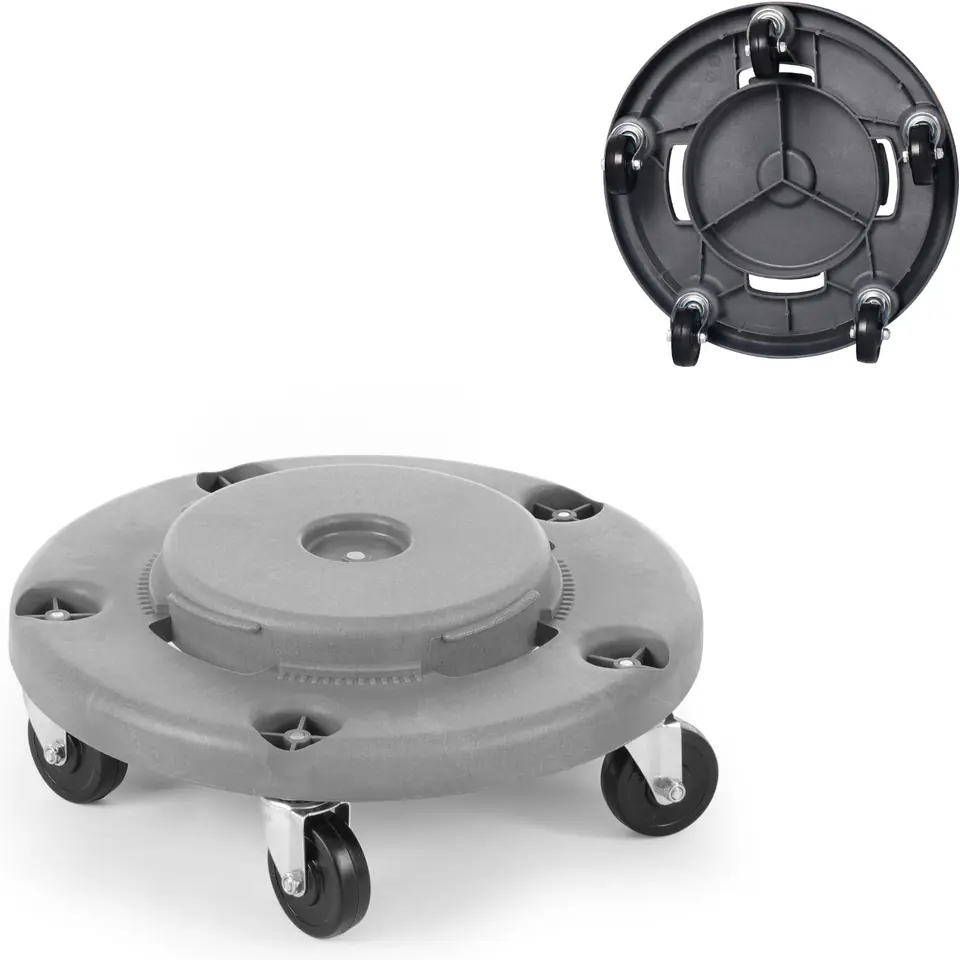 ⁨Trolley base on wheels for container of round garbage can diameter. 50 cm - Hendi 691441⁩ at Wasserman.eu