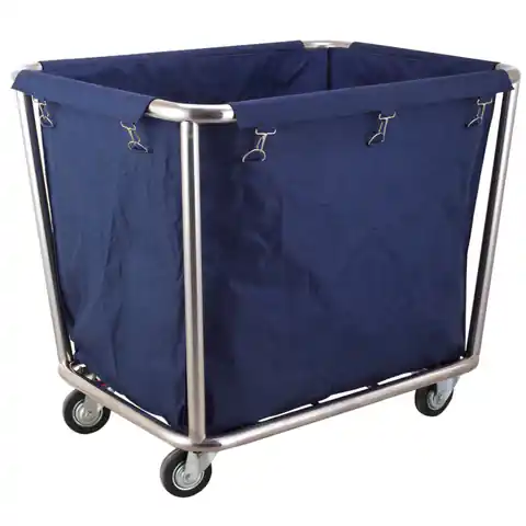 ⁨Trolley hotel service basket for washing stainless steel bedding - Hendi 691083⁩ at Wasserman.eu