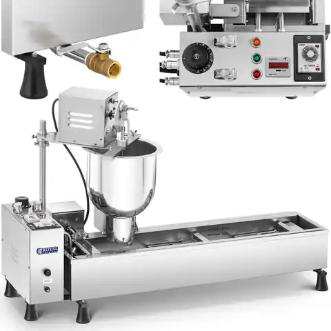 ⁨Maszyna do smażenia formowania pączków donutów ze stali nierdzewnej 3 kW 6 l⁩ w sklepie Wasserman.eu
