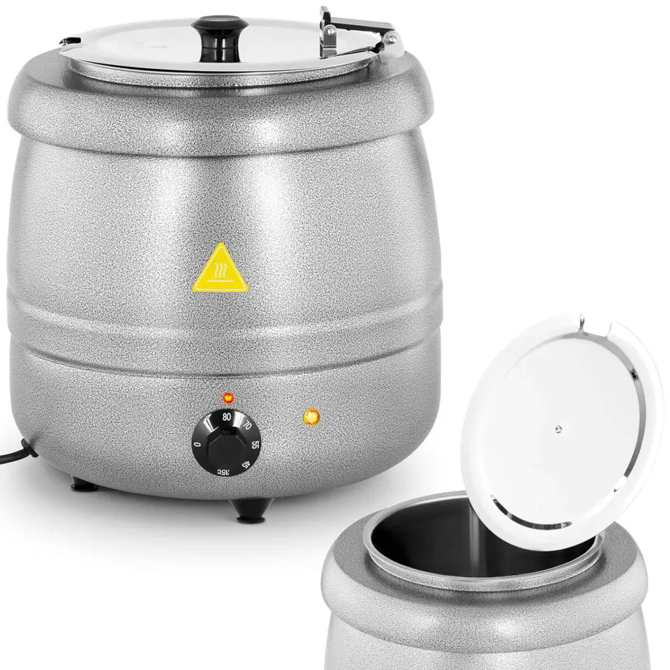 ⁨Cauldron electric soup thermos stainless steel cool-touch 400 W 10 L 35-80C silver⁩ at Wasserman.eu