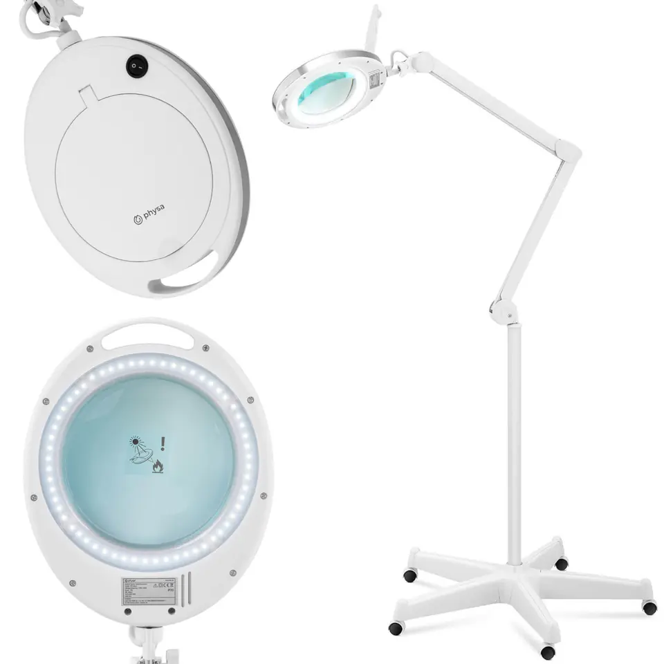 ⁨Cosmetic magnifier lamp with magnifying glass mobile 5 dpi 60x LED dia. 127 mm⁩ at Wasserman.eu