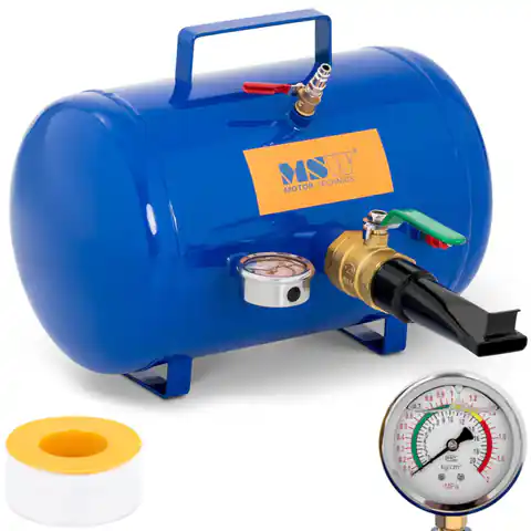 ⁨Inflator zbiornik ciśnieniowy do pompowania kół opon z manometrem 8 bar 19.5 l⁩ w sklepie Wasserman.eu