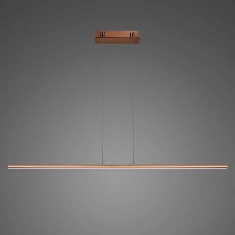 ⁨Lampa wisząca Linea No.1 120cm 3k miedziana ściemnialna (Barwa światła delikatnie ciepła, Kolor miedziany, Możliwość ściemniania tak)⁩ w sklepie Wasserman.eu