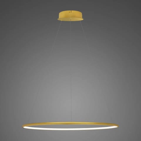 ⁨Lampa wisząca Ledowe Okręgi No.1 60cm 2700k złota Dali (Barwa światła ciepła, Kolor Złoty, Możliwość ściemniania tak)⁩ w sklepie Wasserman.eu
