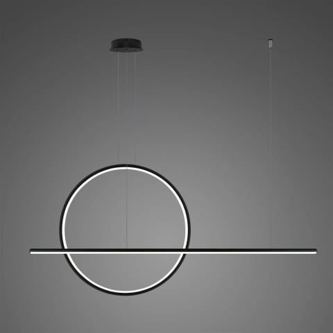 ⁨Lampa wisząca Linea No.2 80/180cm czarna 3k ściemnialna (Barwa światła delikatnie ciepła, Kolor Czarny, Możliwość ściemniania tak)⁩ w sklepie Wasserman.eu