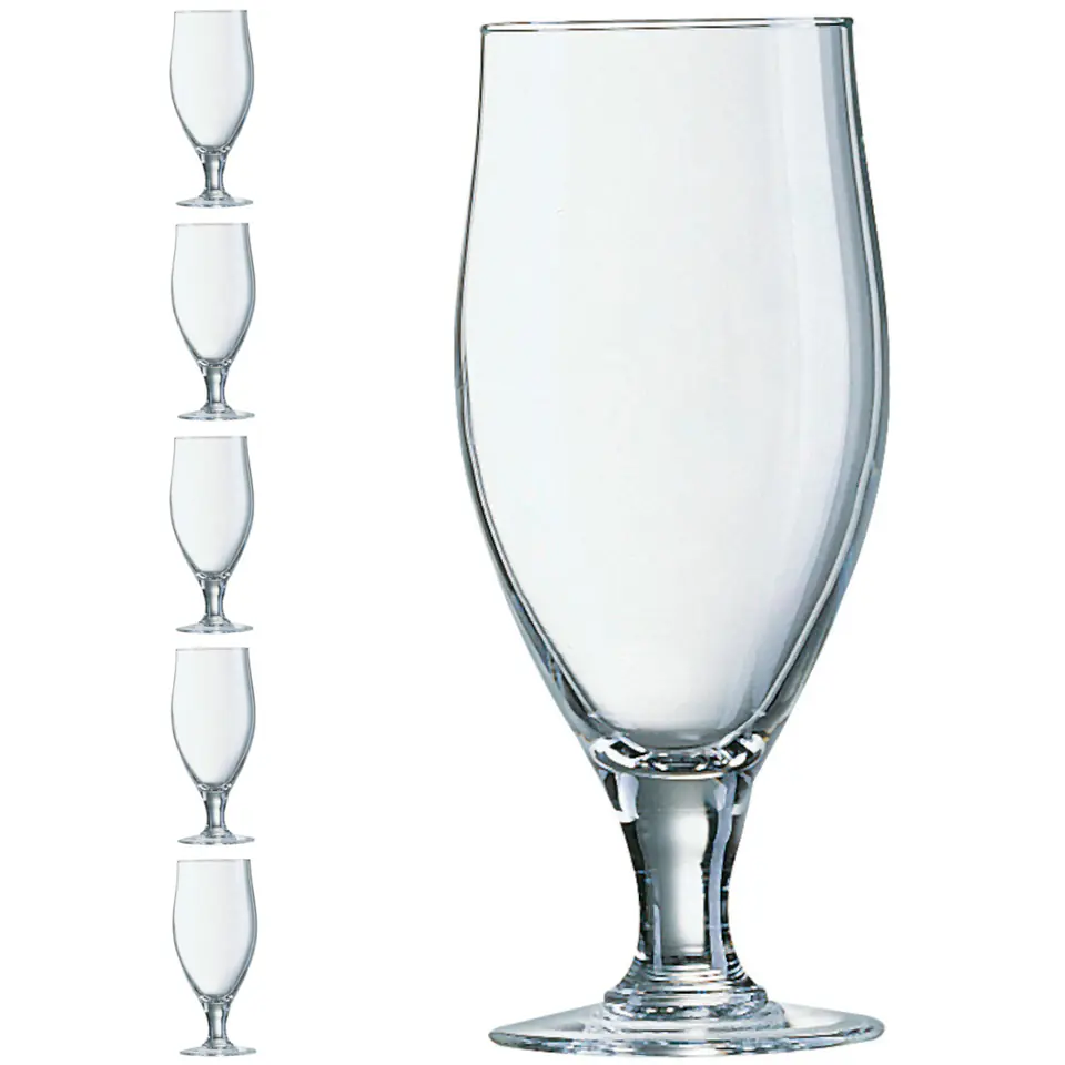 Kieliszek do wody piwa na nóżce Arcoroc POKAL CERVOISE 380 ml zestaw 6 szt. - Hendi 7132 w sklepie Wasserman.eu