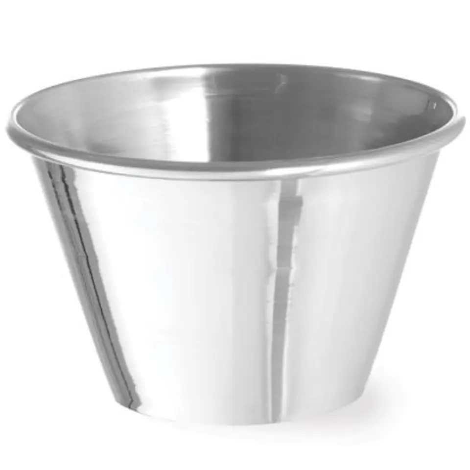 ⁨Bowl ramekin dish for dip sauces made of stainless steel dia. 62 mm 12 pcs. 70 ml - Hendi 400029⁩ at Wasserman.eu