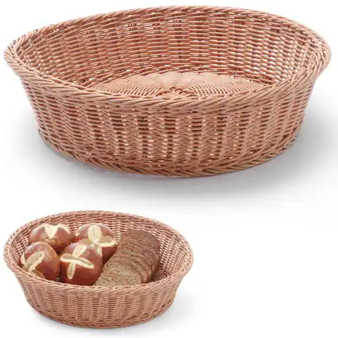 ⁨Buffet display basket for round bread brown wed. 400 mm - Hendi 426999⁩ at Wasserman.eu